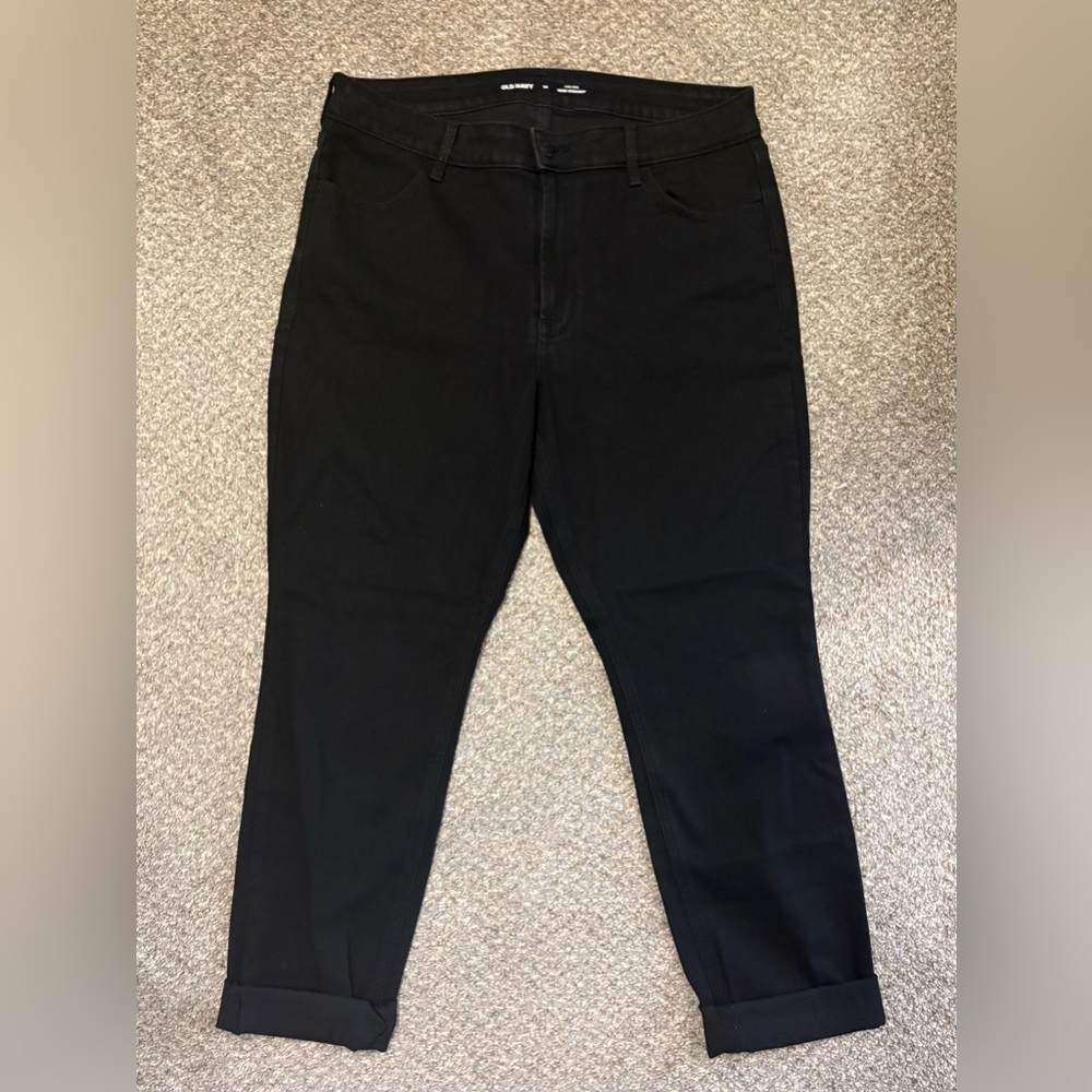 Black Straight-Leg Pants